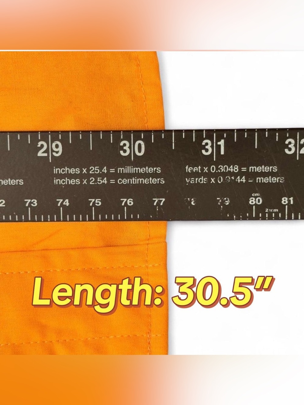 Basic Editions Mens L Large Shirt Orange Cotton Short Sleeve Button Down Pocket - Picture 8 of 8